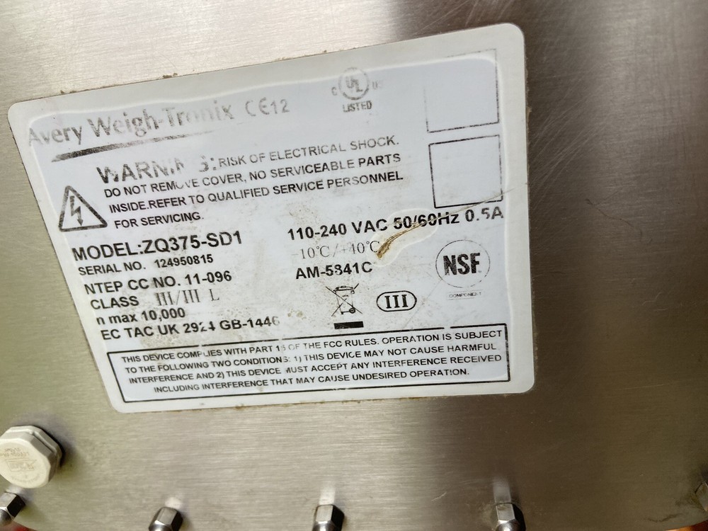 avery weigh tronix ZQ375