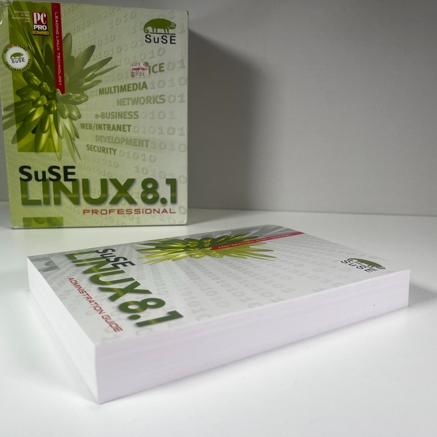 SuSE Linux 8.1 Professional Edition (CD-ROM, 2001) Big Box Vintage Software
