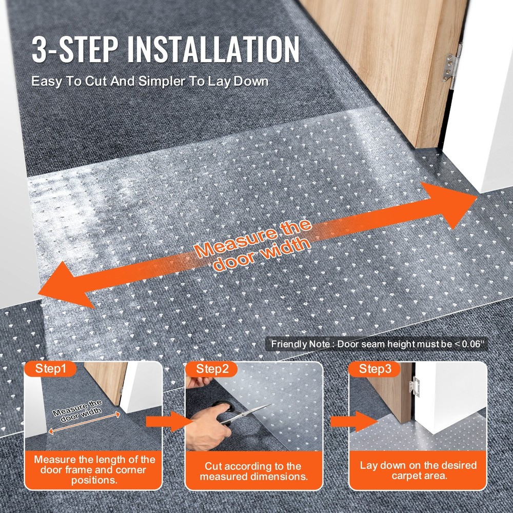 Carpet Protector for Pets 15" x 4' PVC Scratch-Proof Cat Carpet Protector