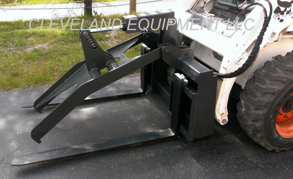 NEW HD FORK GRAPPLE ATTACHMENT skid steer loader tractor bucket rake root clamp