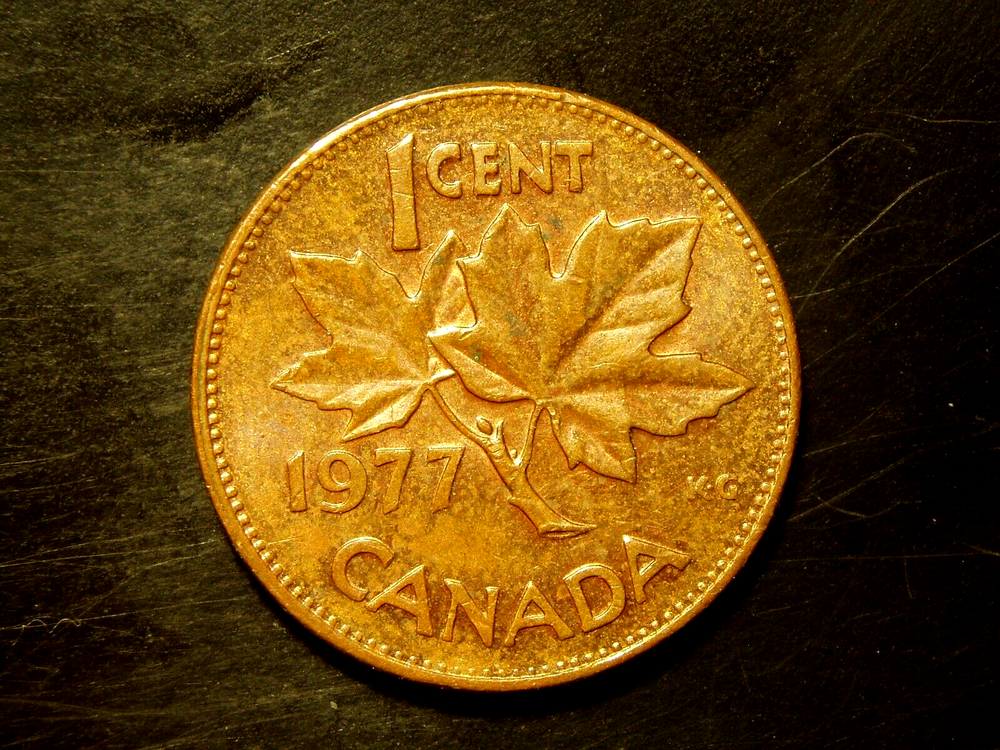 CANADA 1977 1 CENT COIN # 10