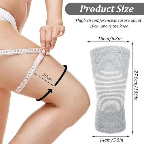 Sibba Bamboo Knee Sleeve Compression Brace Elastic Support Breathable...