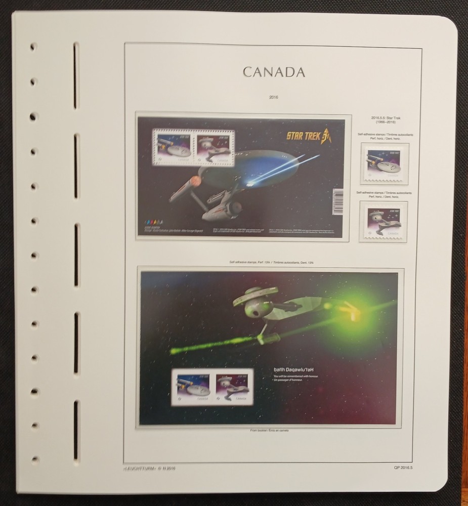 2016 Canada Year Set On Lighthouse/Leuchtturm Hingless Pages