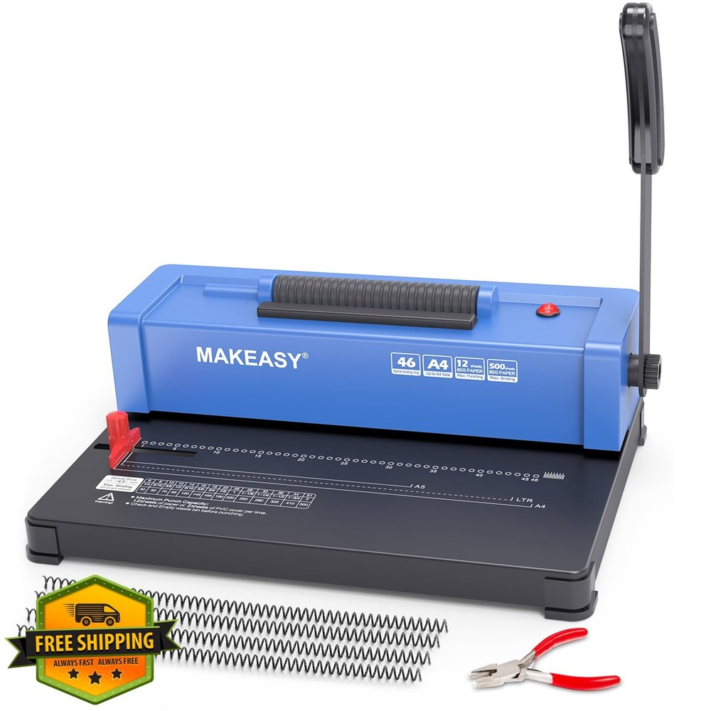 MAKEASY Spiral Binding Machine Electric Coil Insert A4/A5