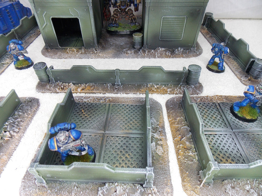 WARGAMING TERRAIN PAINTED 7 PIECE SET