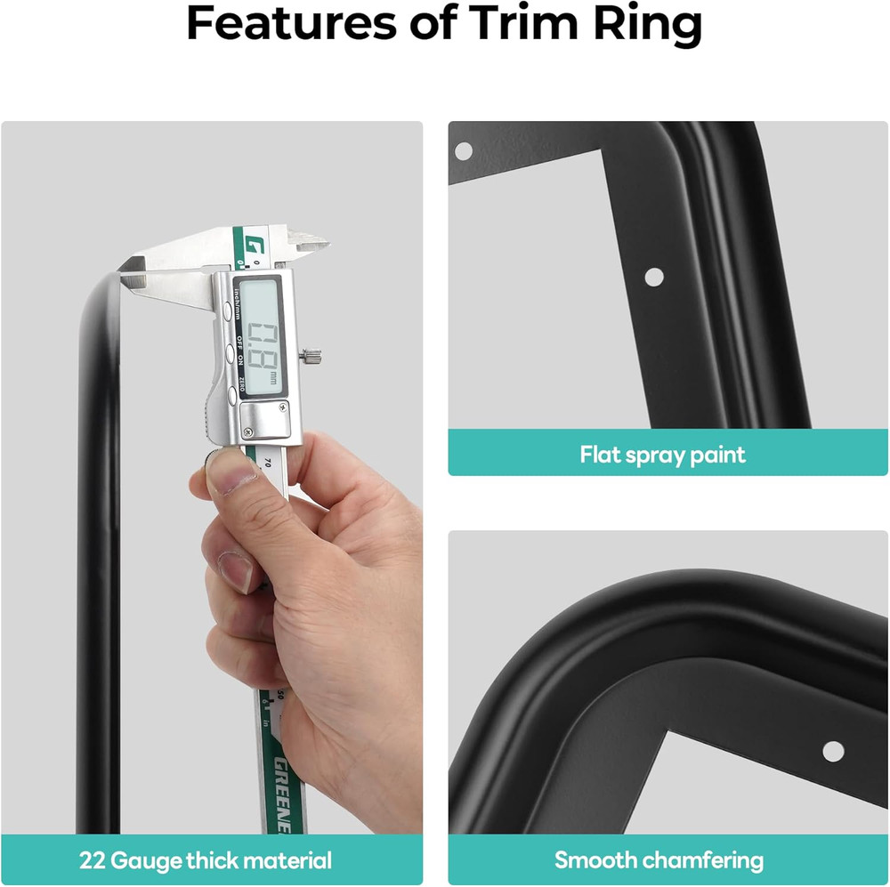 15" x 18" RV Water Heater Black Door with Ring - Durable & Stylish Accessory