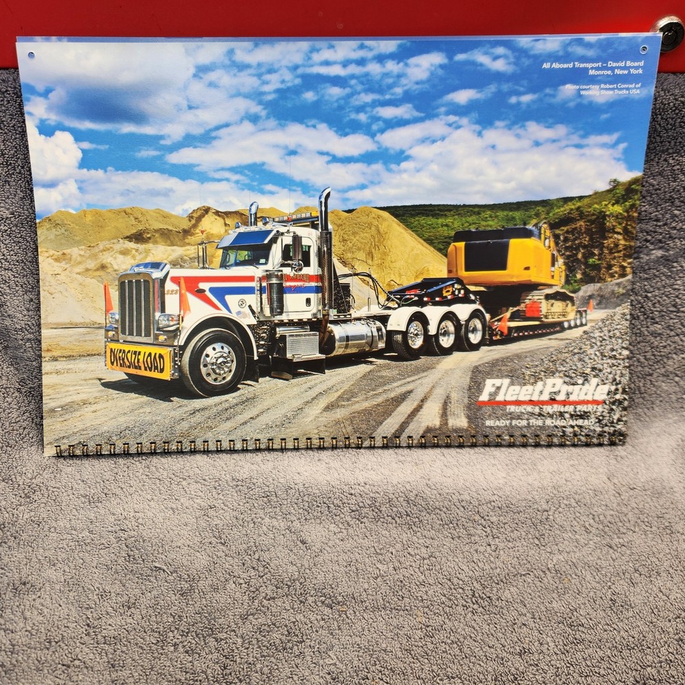 Fleetpride 2018 Calendar. Tractor Trailers. Excellent Condition.