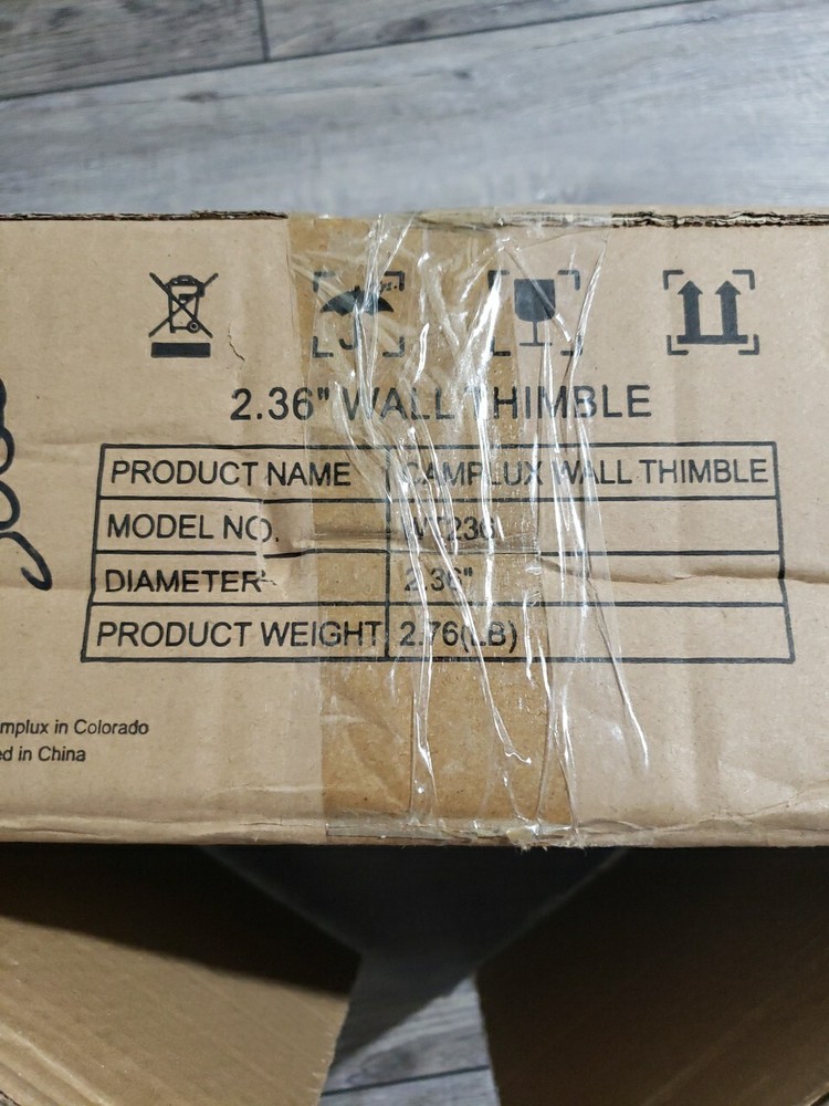 CAMPLUX 2.36'' Stainless Steel Wall Thimble for Indoor Gas Water Heater WT236