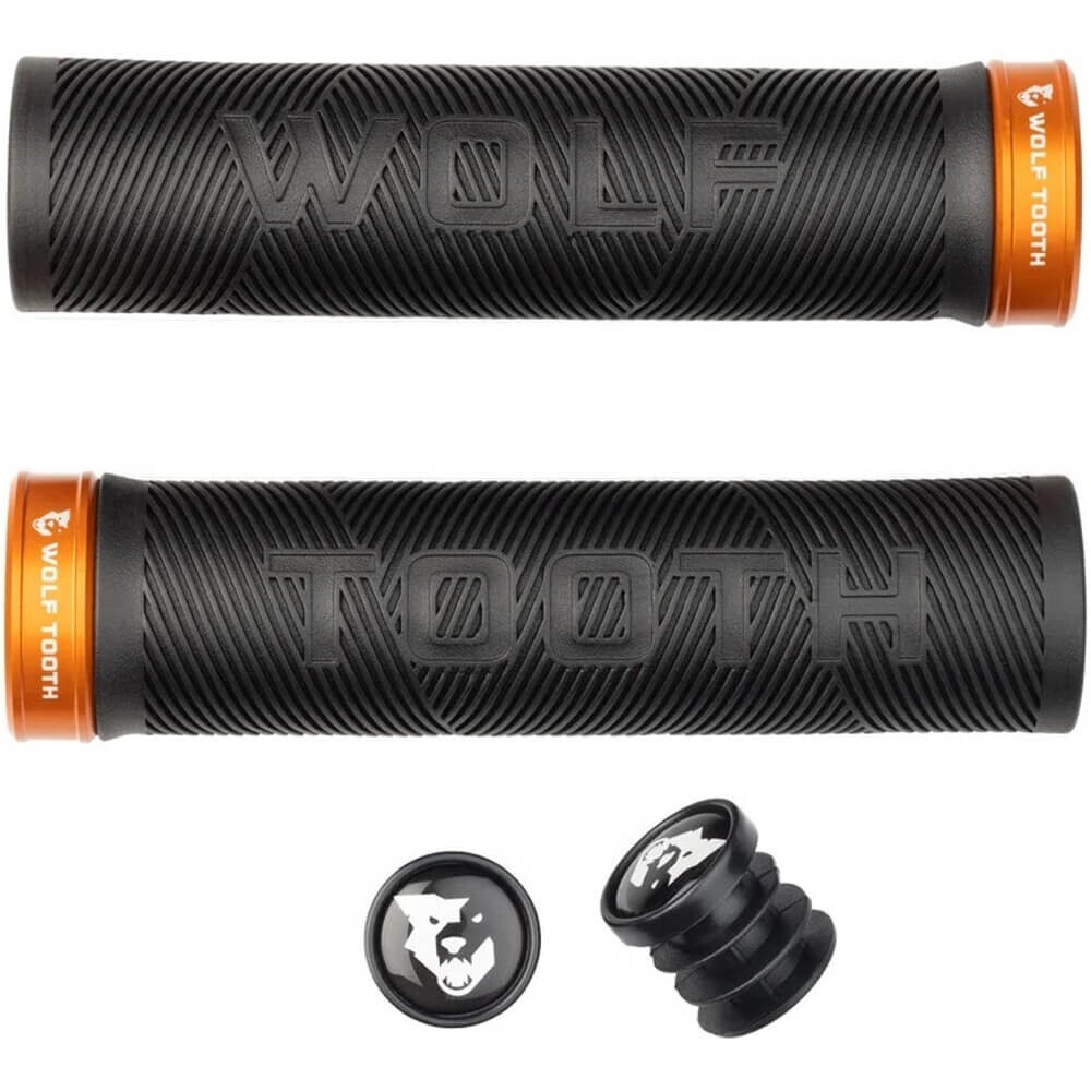 Wolf Tooth Echo Lock-On Grips. Orange