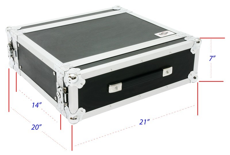 3 Space Rack Case 14" deep - Effects ATA Flight Case