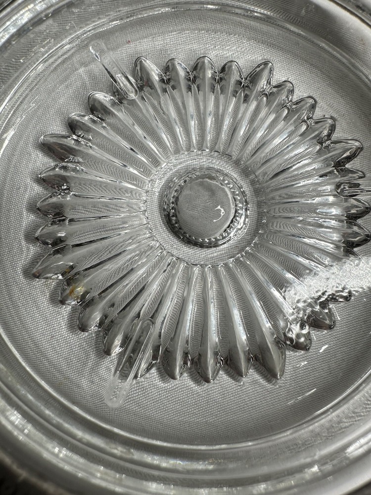 Glass Bowl Silver Plated Italy 4”