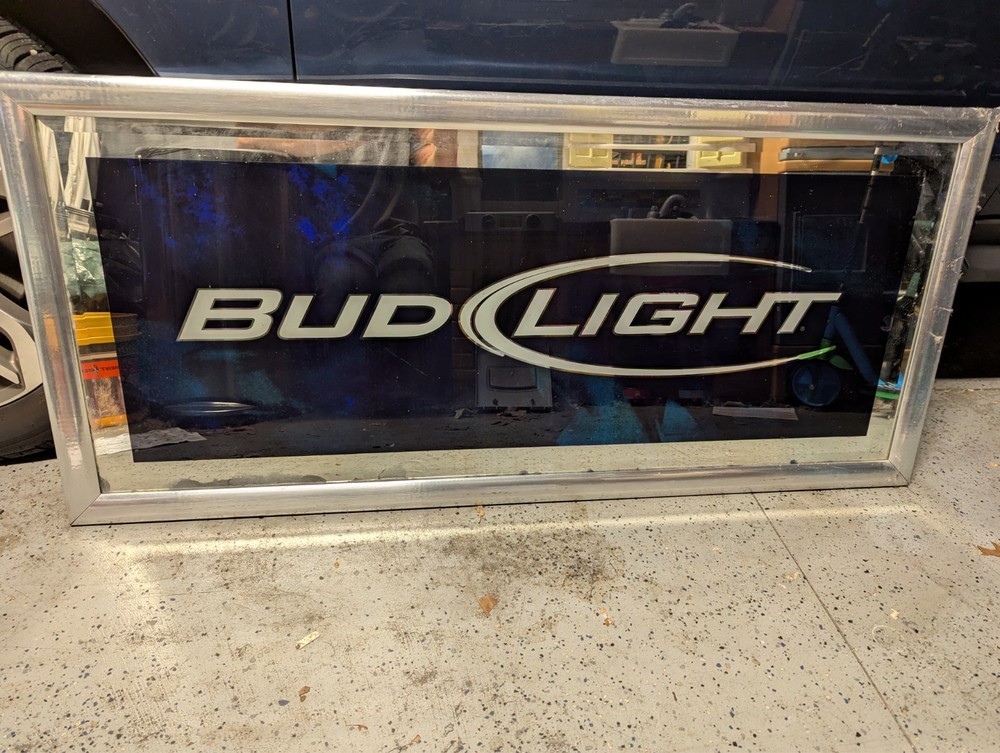 large bud light bar mirror. 51w x 24h
