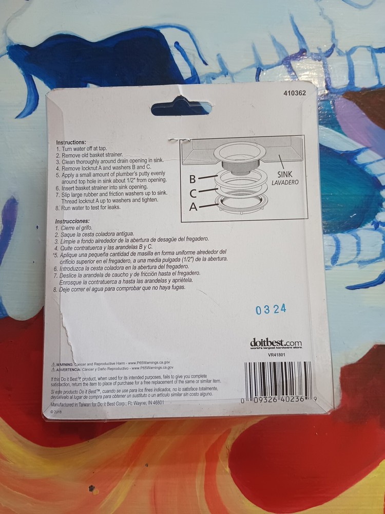 Do it Basket Strainer Lock Nut - 410362