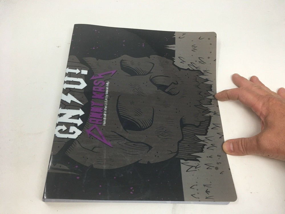 Gnu 3-ring binder, Danny Kass snowboard graphic, top sheet material