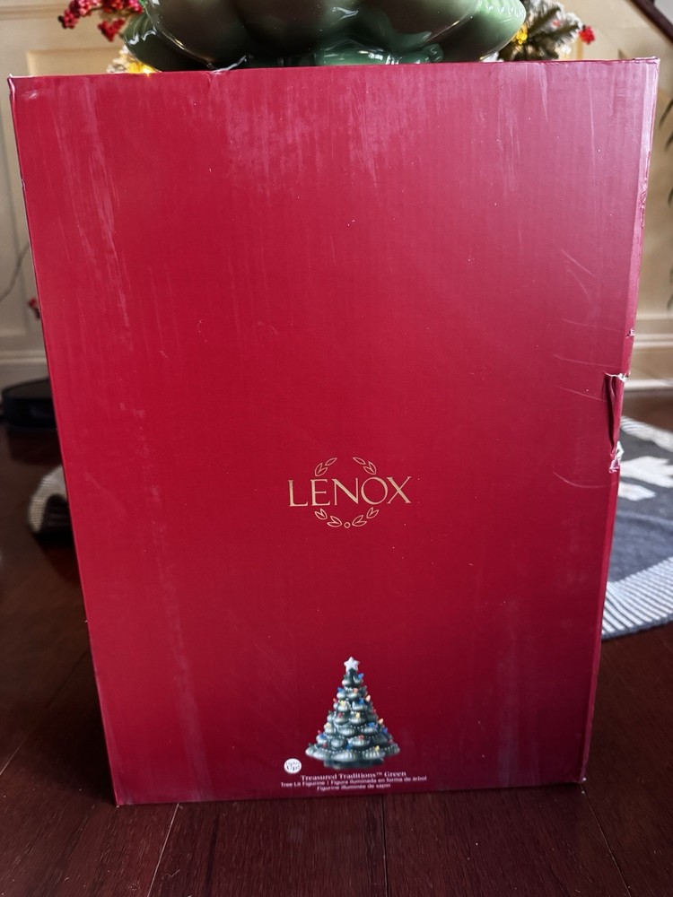 Lenox Treasured Traditions Green Lit Tree Figurine