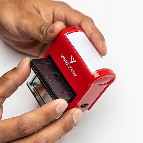 Evidence Self Inking Rubber Stamp (Ink) - Medium Medium - 9/16" x 1-1/2" Red
