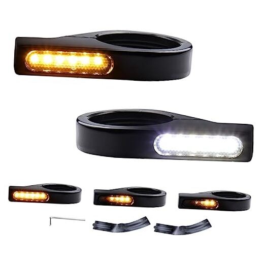 Switchback Sequential Front Fork LED Turn Signals with Relocation Kit,