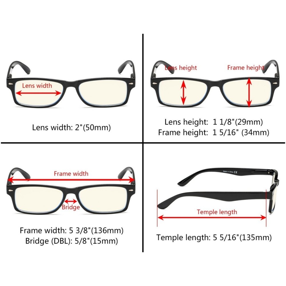 Eyekepper Blue Light Blocking Computer Reading Glasses for Women Men