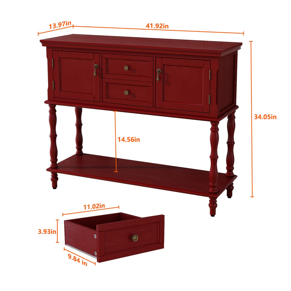 Kitchen Sideboard Storage Dining Buffet Cabinet Console Table with Shelf&Drawers