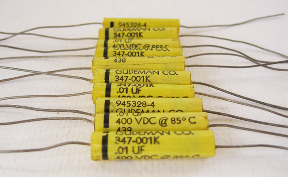 8 NOS Gudeman Capacitors .01 uf 400 vdc