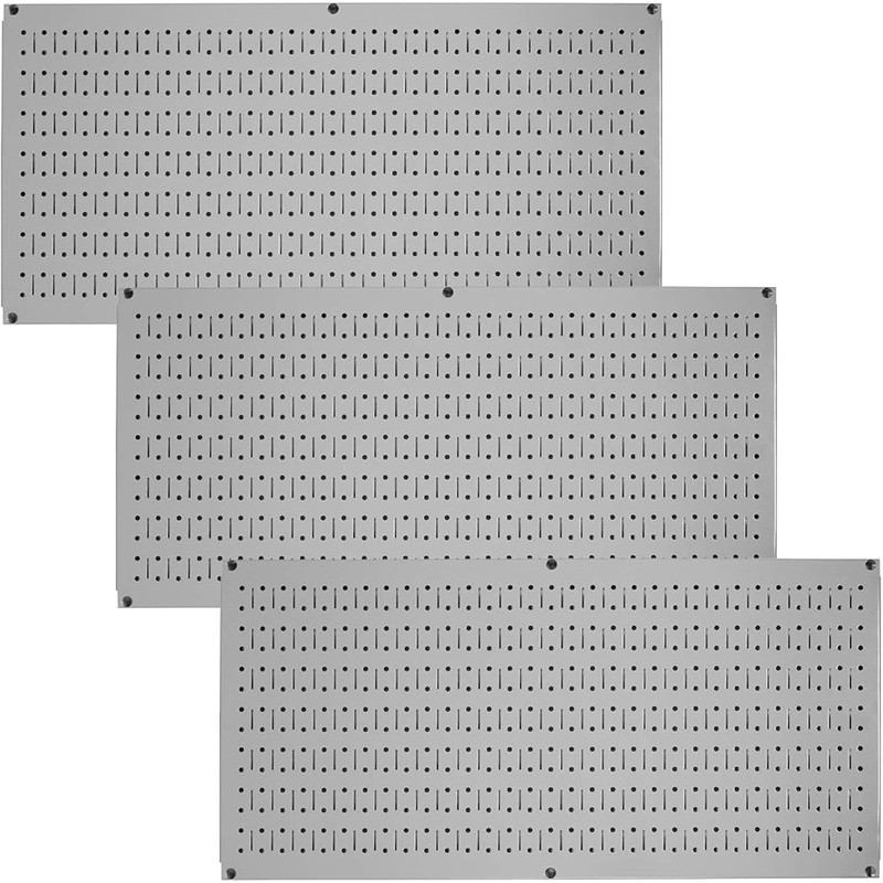 Metal Pegboard Value Pack Horizontal Storage Organizer Easy Install Tool System