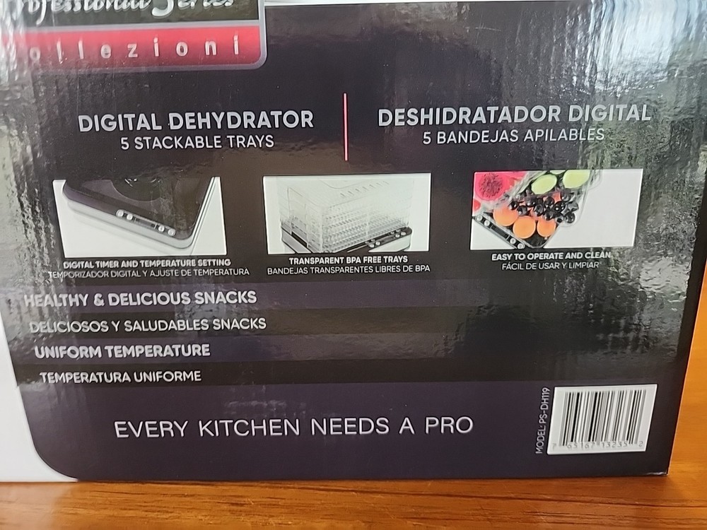 CE Brands Professional Series Digital Dehydrator - 5 Stackable Trays