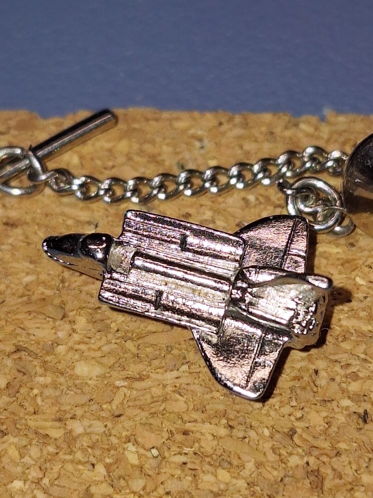 SPACE SHUTTLE TIE PIN SILVER TONE FINISH