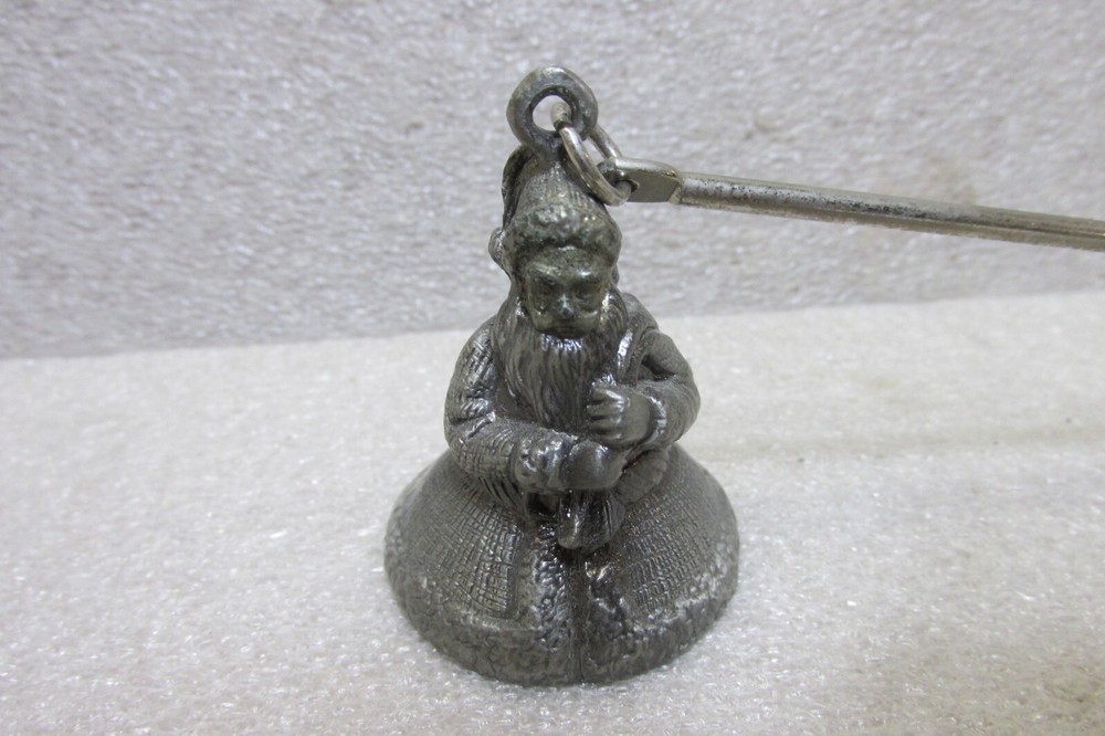 PEWTER SANTA CANDLE SNUFFER