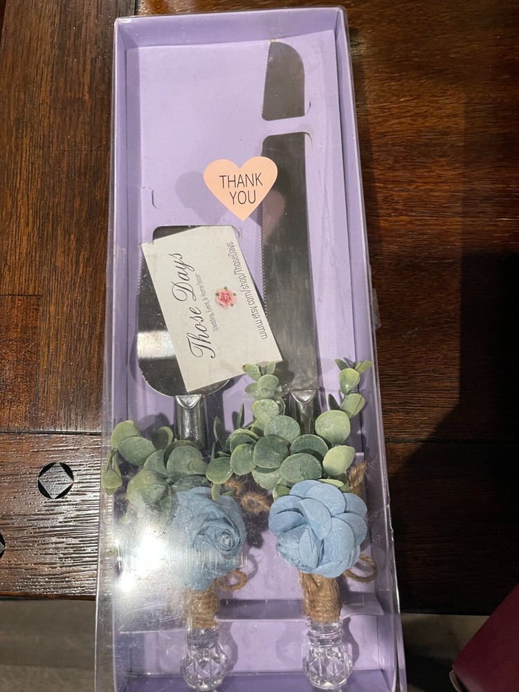 Rustic Eucalyptus Wedding Cake Serving Set