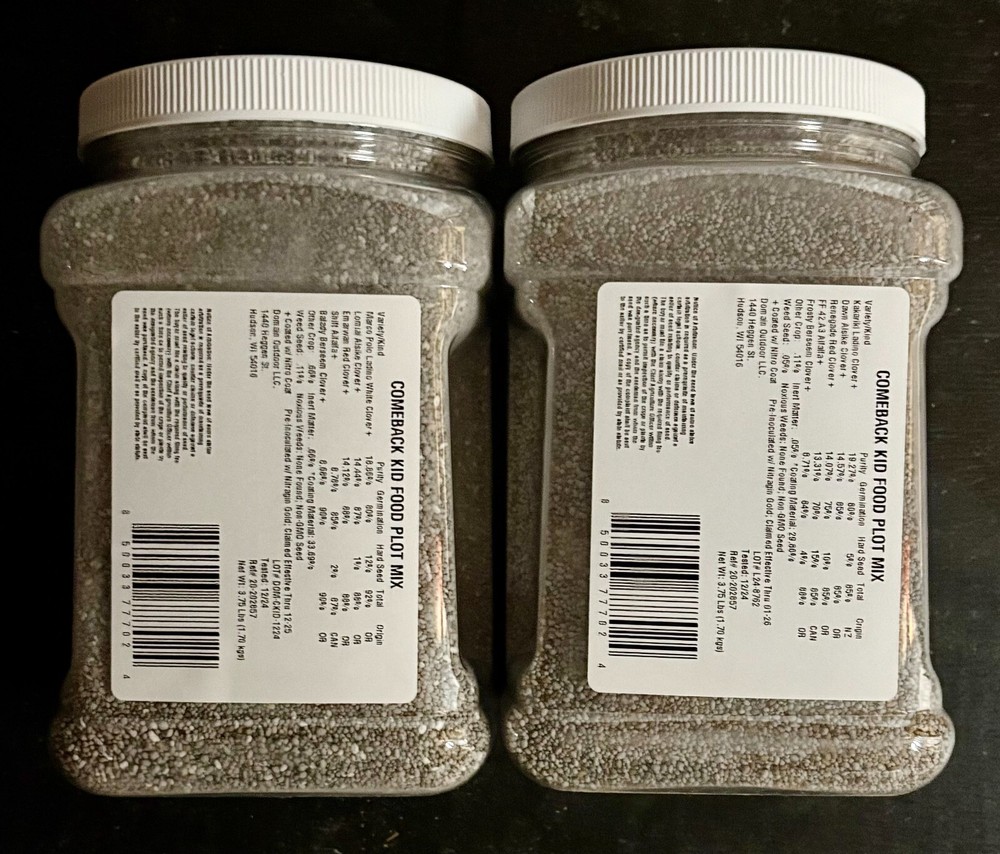 Domain Outdoor Two Jugs Comeback Kid Foot Plot Seed Combo New