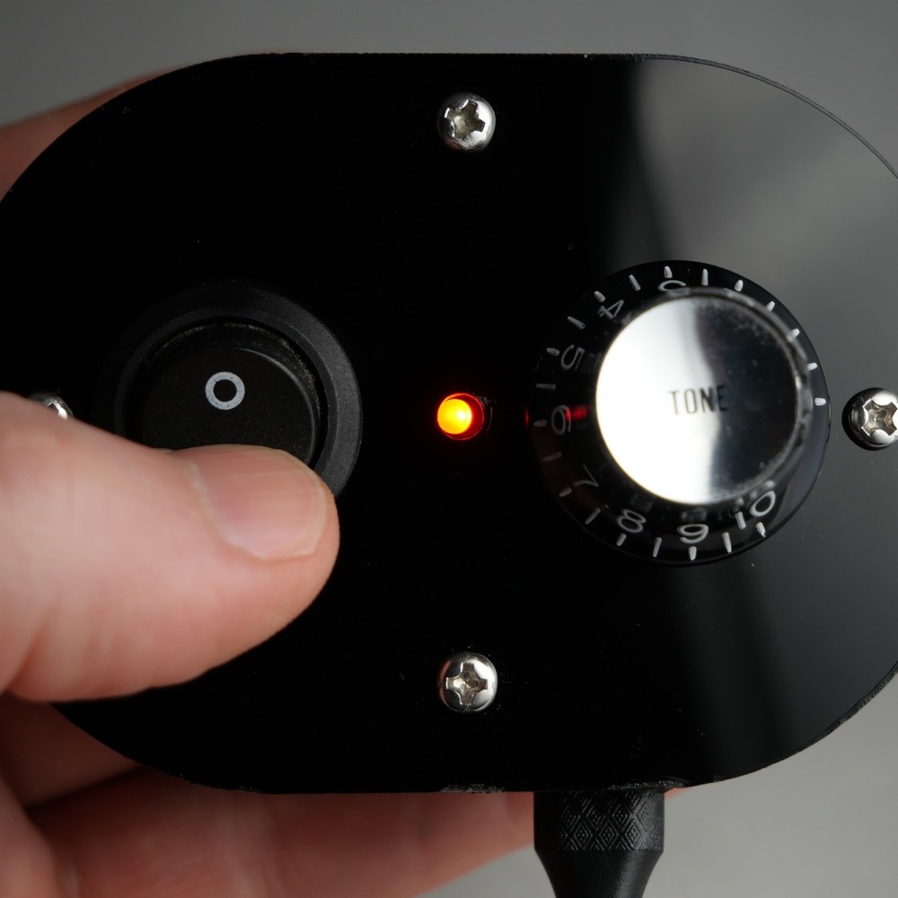 Black Acrylic Compact Midi Controller with 1 Latching Note Button Potentiometer