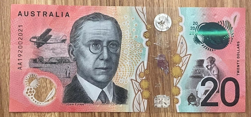 2019 $20 First Prefix AA19 Australian Polymer Banknote Twenty Dollar AA 19