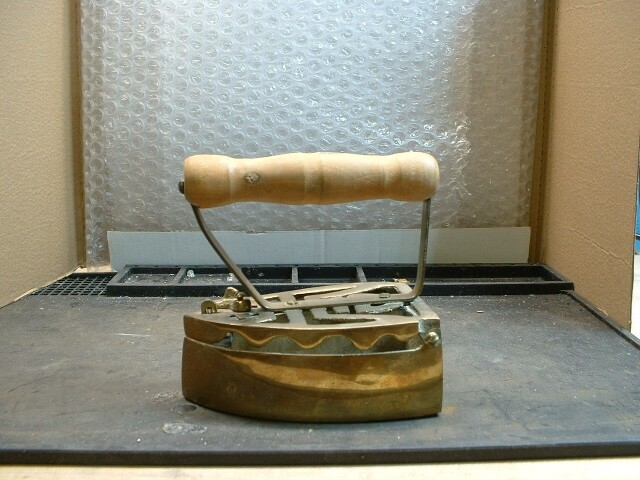 Solid Brass Charcoal Iron