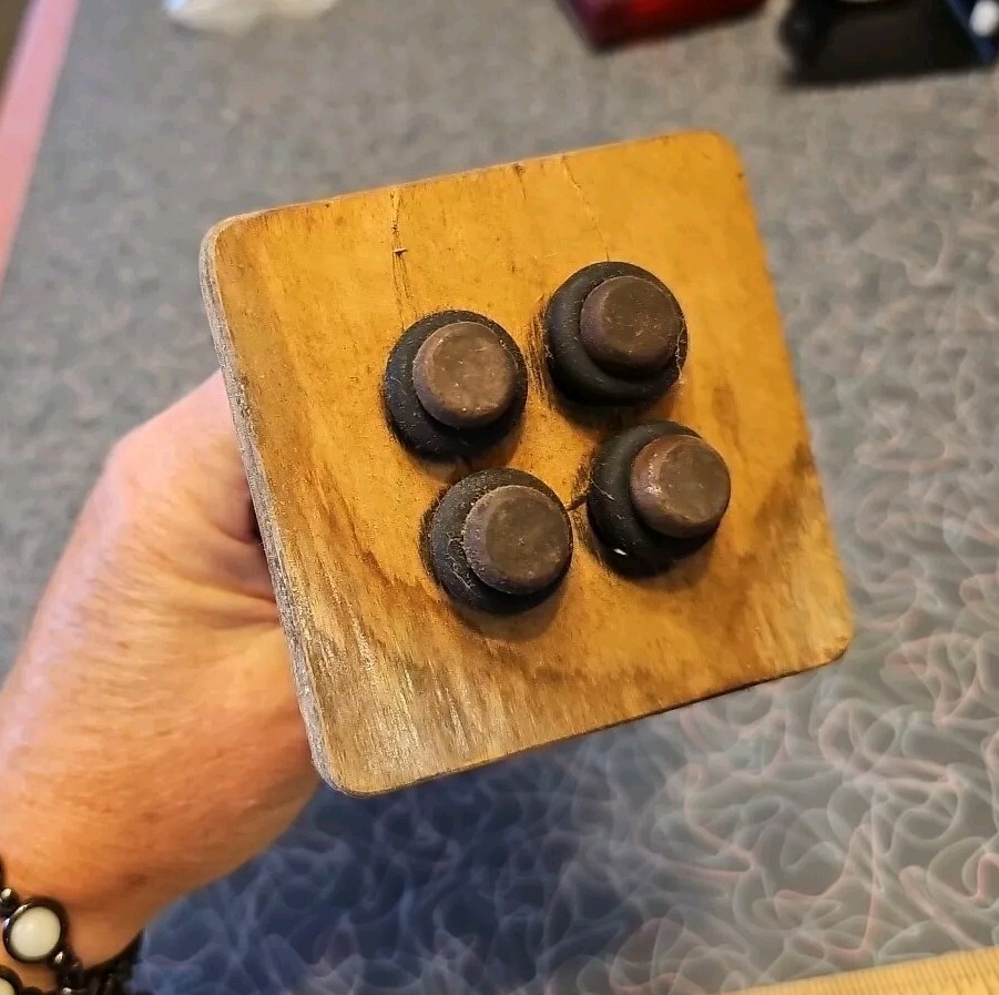 Solid Wood Dowel Old Twist Style Nutcracker Nut Opener Incomplete?