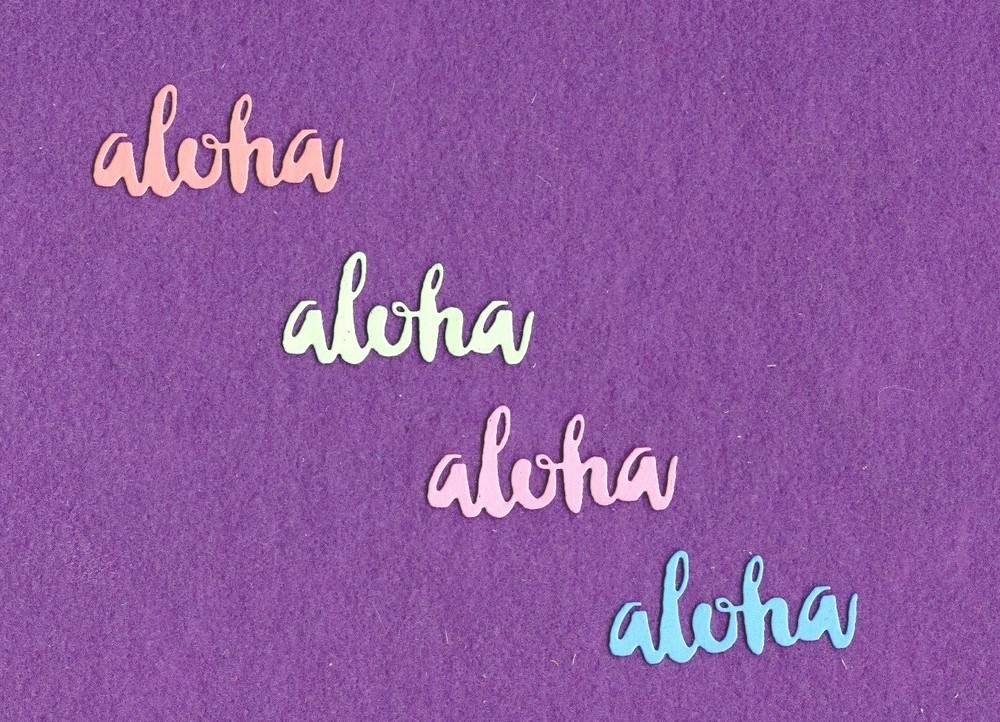 ALOHA # 2 Hawaii die cuts scrapbook cards