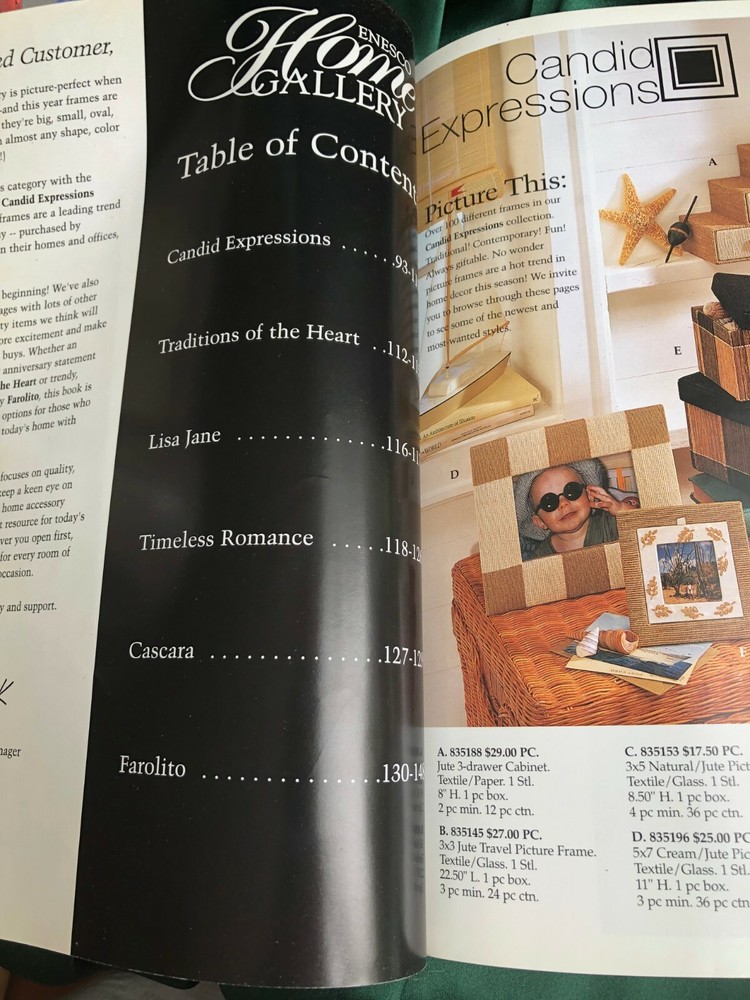 ENESCO 2001 HOME GALLERY 2001 EDITION CATALOG