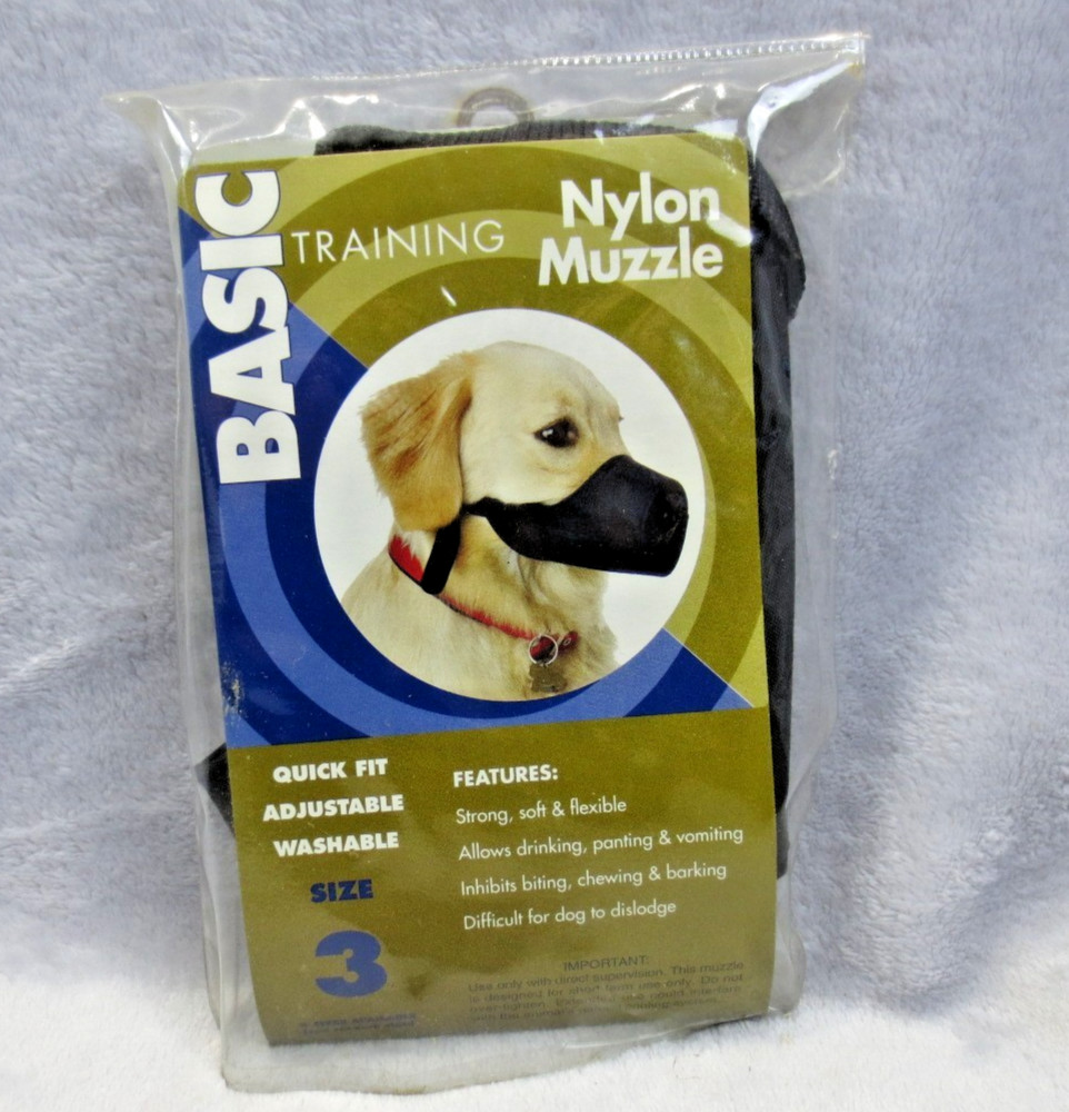 Basic Training IPSD Nylon Muzzle Size 3 Bull Terriers Doberman German Shepherds