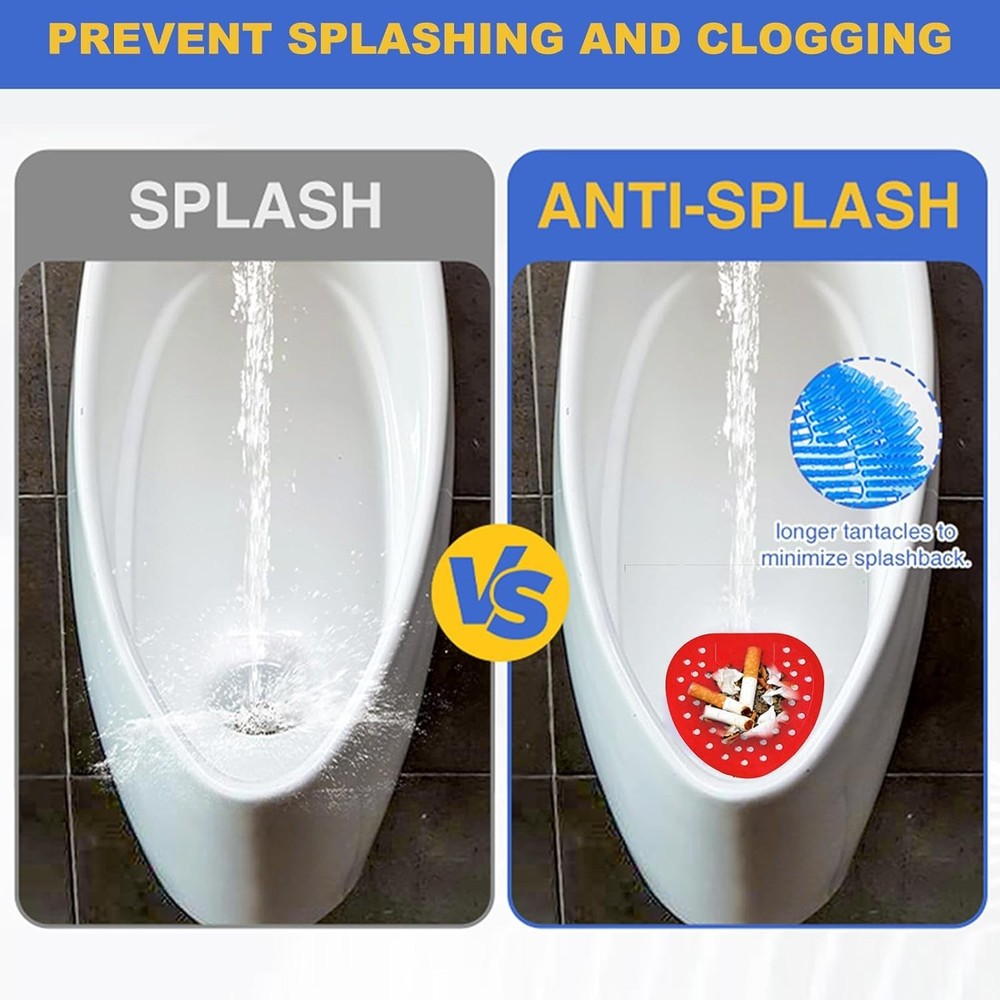 Efficient 10 Pack Cherry Urinal Screens - 30-Day Odor Control & Splash Guard