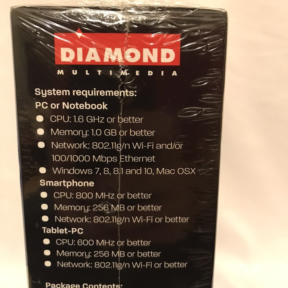 Diamond WPCTV3000 Stream2TV - Functions: Video Streaming, Video Decoding - USB