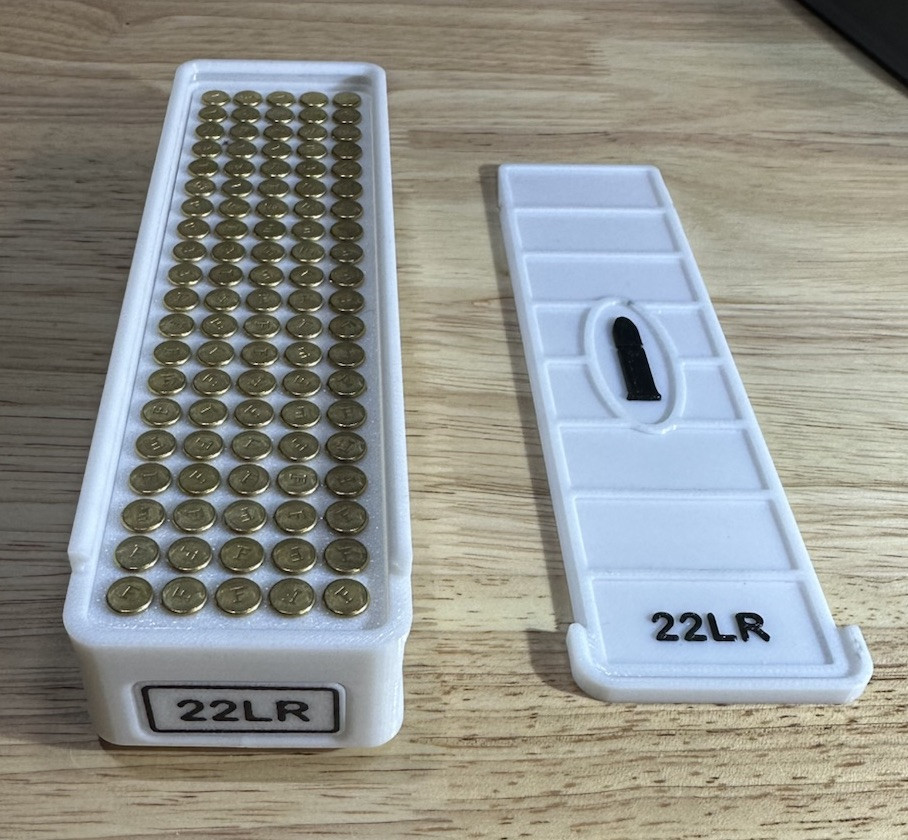 Stackable 22LR Ammo Box 100rd Capacity (6 Pack)