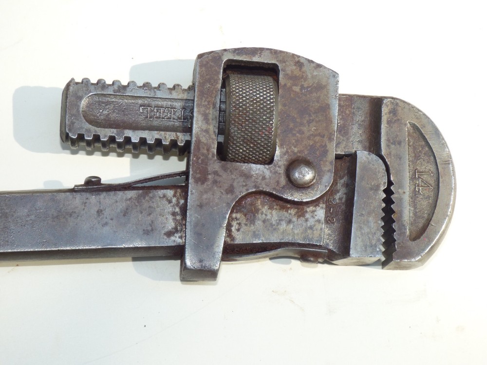 Vintage JP Danielson Stillson Pattern 14" Adjustable Pipe Monkey Wrench USA C