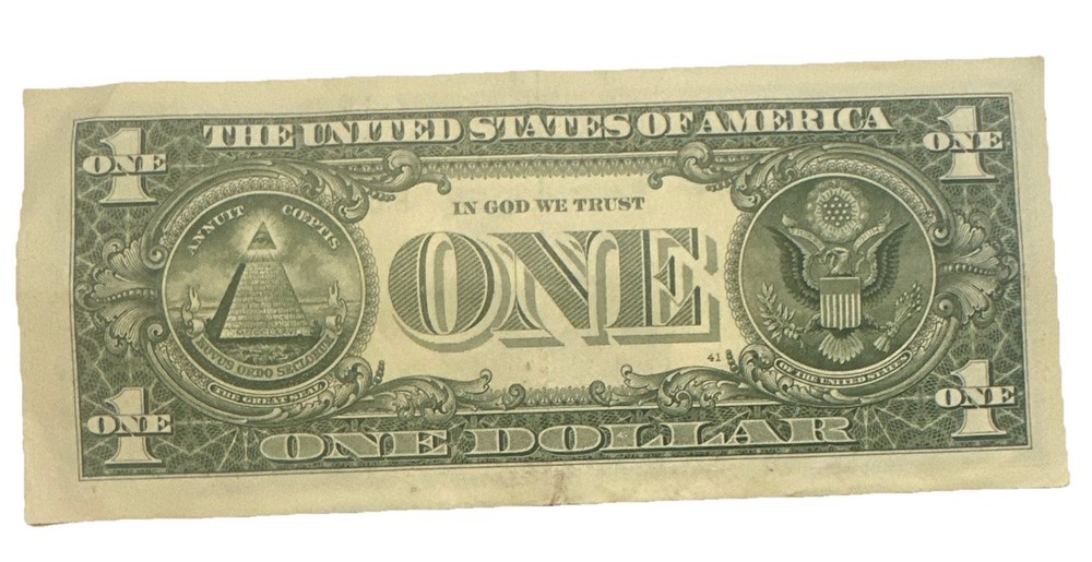 2017 $1 Dollar Bill Star Note, Miscut Cut Error and Low Serial Number