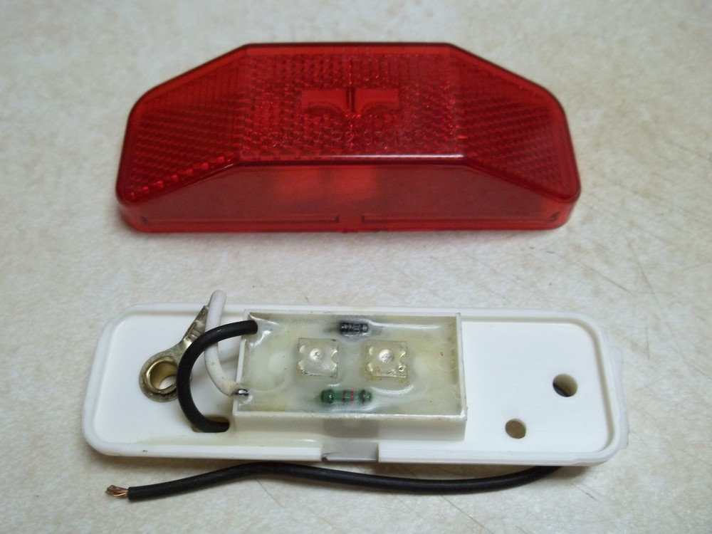 (2) RED Light LED 2 super diode 1 x 4 surface mount Clearance marker trailer