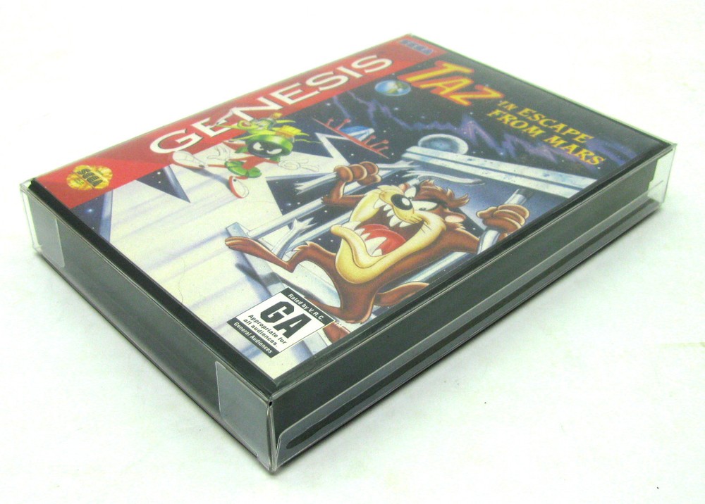 1x SEGA GENESIS CIB GAME - CLEAR PLASTIC PROTECTIVE BOX PROTECTOR SLEEVE CASE