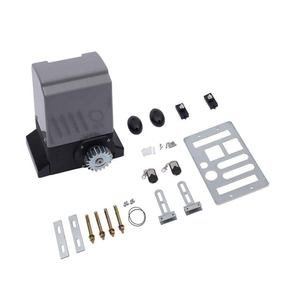 2600lbs Automatic Sliding Gate Opener Rack Driven With 2 Remotes Kit