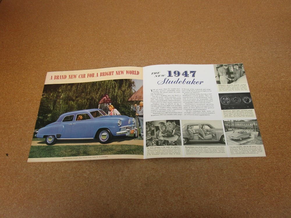 1947 Studebaker Regal Champion Commander sales brochure 8 pg folder ORIGINAL