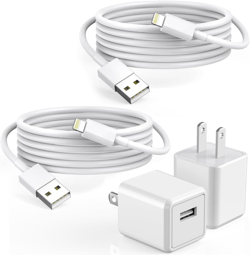 Charger,Pack USB Wall Charger Fast Charging USB Cable Charging 6FT 2