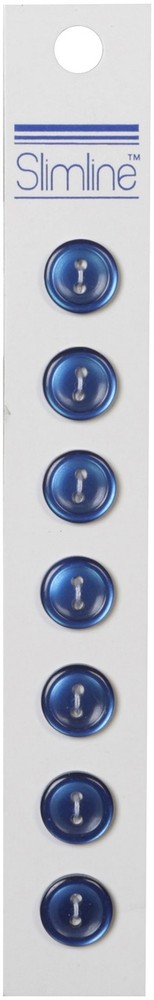 Slimline Buttons Navy Blue 2-Hole 7/16" 7/Pkg
