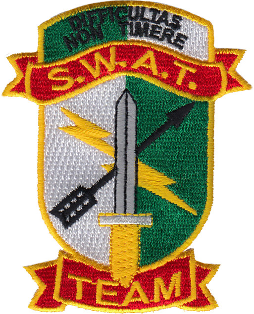 ILLINOIS STATE POLICE PATCH WITH HOOK & LOOP: SWAT Team Standard