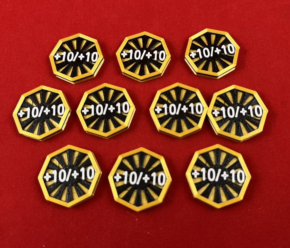 +10/+10 Counters (10) - Compatible with Universal Counters Set for Magic